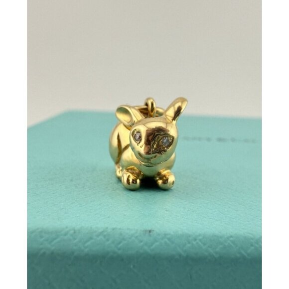 Tiffany & Co. Paloma Picasso Rabbit Bunny Zodiac Charm 18k Yellow Gold 8.3g Rare - Picture 5 of 10